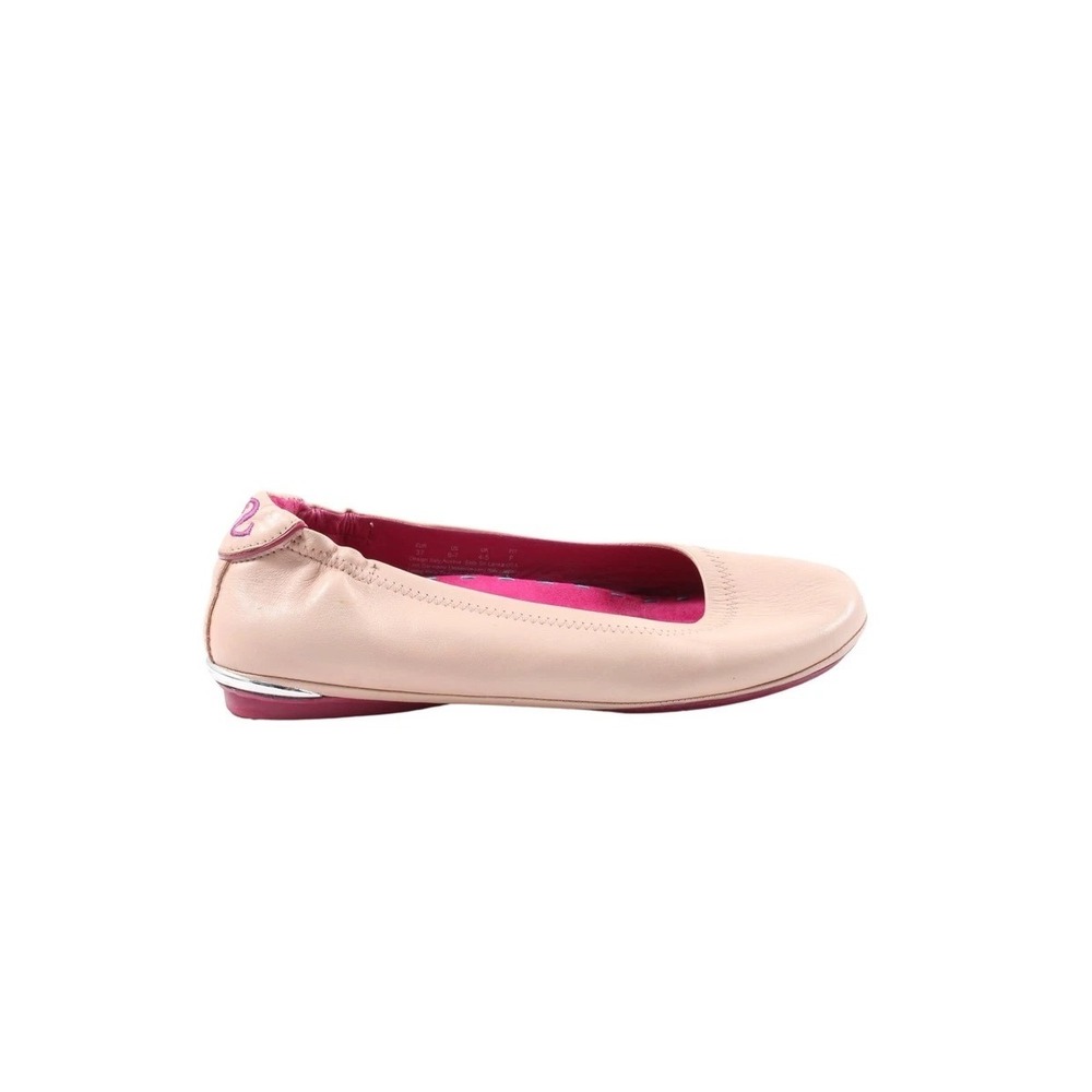 Soto Massini Milano Pink Leather Ballet Flats Round Toe Shoes Womens Size 40